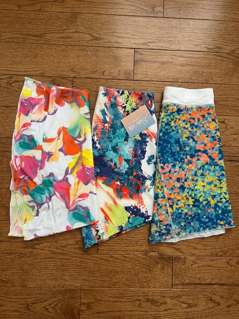 LOT OF 3: SOFIBELLA Fun Colors and Prints Athletic Pickleball/Tennis Skort XS